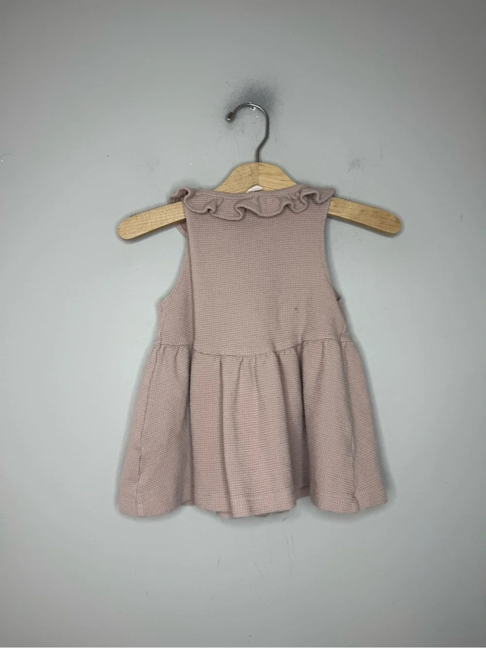 $23 ADD‎ ON quincy mae pink waffle dress ruffle 18-24M zara janie and jack h&m